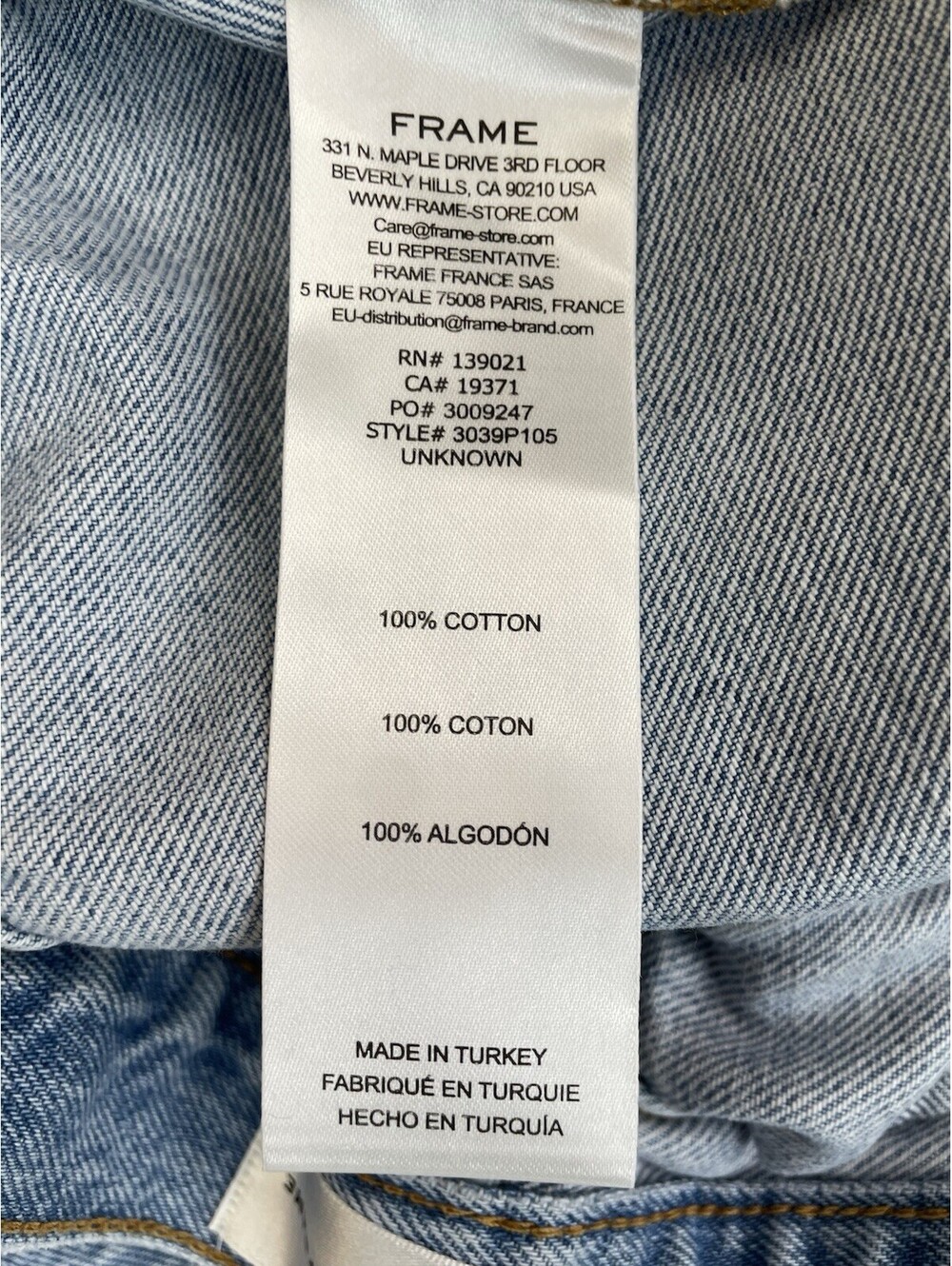 FRAME Amelia Gray The Pixie Gray Jeans 34 Low Rise Wide Leg Blue Wash - Picture 9 of 10